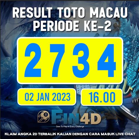 Data Macau > Result Keluaran Toto Macau 2D 3D 4D 5D .